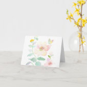 水彩花 カード (黄色い花)