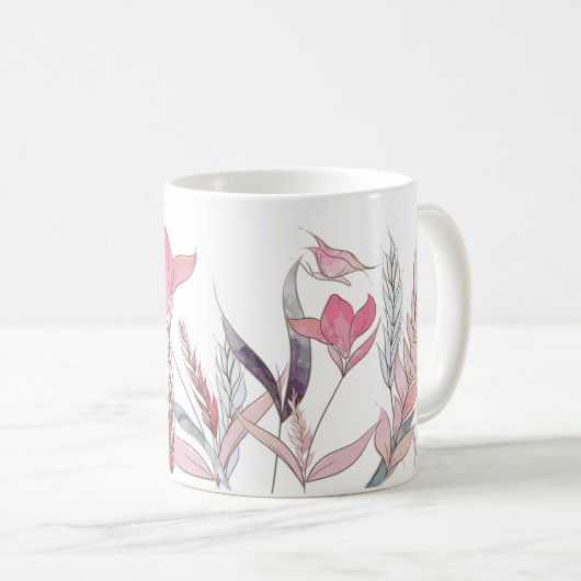 水彩花 コーヒーマグカップ (正面右)