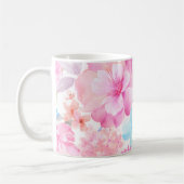 水彩花 コーヒーマグカップ (左)