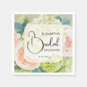 水彩花 サージュグリーン ブライダルシャワー スタンダードカクテルナプキン (正面)