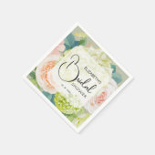 水彩花 サージュグリーン ブライダルシャワー スタンダードカクテルナプキン (角)