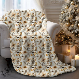 水彩花 シェルパブランケット