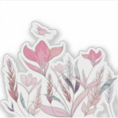 水彩花 シール (正面)