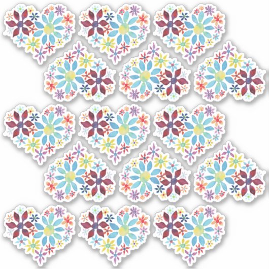 水彩花 シール (正面)