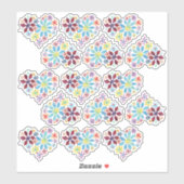 水彩花 シール (シート)