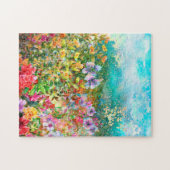 水彩花 ジグソーパズル (横)