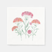 水彩花。 スタンダードカクテルナプキン (正面)