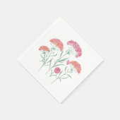 水彩花。 スタンダードカクテルナプキン (角)