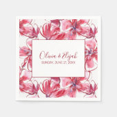 水彩花 スタンダードカクテルナプキン (正面)