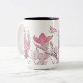 水彩花 ツートーンマグカップ (正面左)