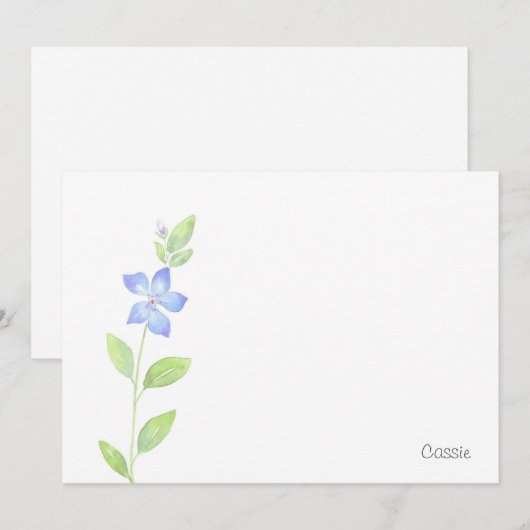 水彩花 ノートカード (正面/裏面)