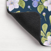 水彩花、ブルーベリーとサワー マウスパッド (コーナー)