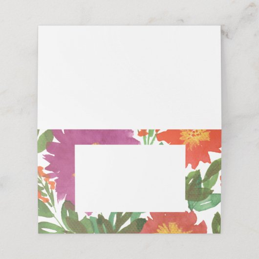 水彩花 プレイスカード (外部開封)