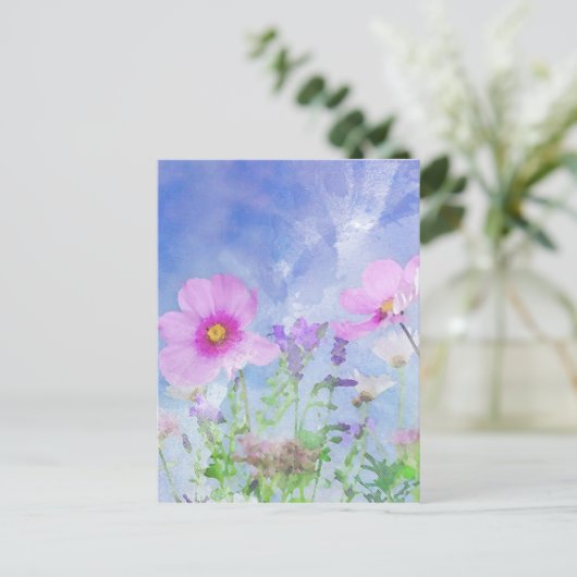 水彩花 ポストカード (スタンド正面)