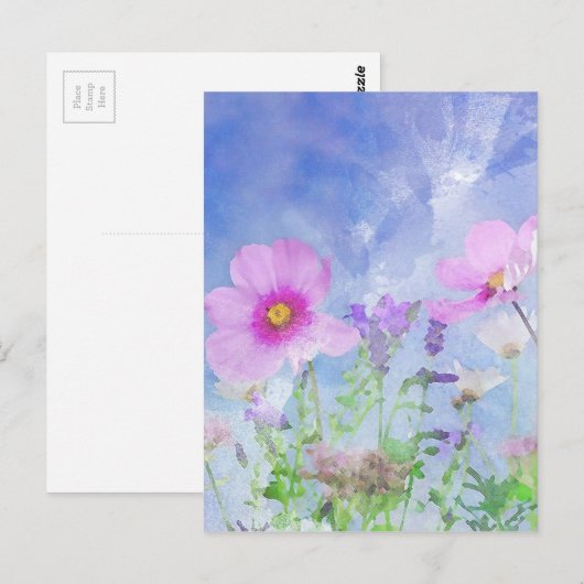 水彩花 ポストカード (正面/裏面)