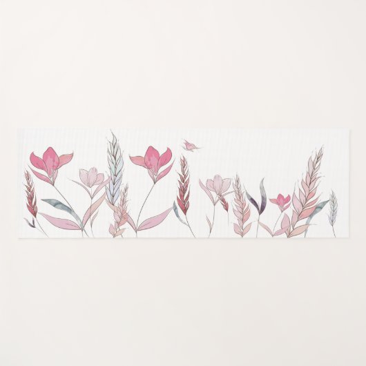 水彩花 ヨガマット (正面(横))