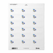 水彩花 ラベル (フルシート)