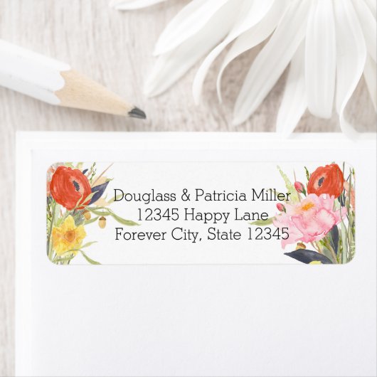 水彩花 ラベル (インサイチュ)