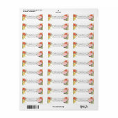 水彩花 ラベル (フルシート)