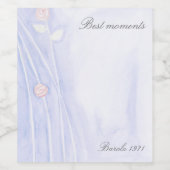 水彩花 ワインラベル (シングルラベル)