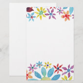 水彩花 便箋 (正面/裏面)