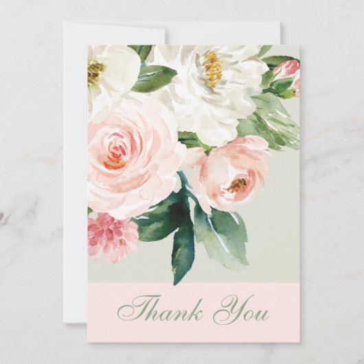 水彩花(写真結婚付) サンキューカード (正面)