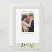 水彩花(写真結婚付) サンキューカード (裏面)