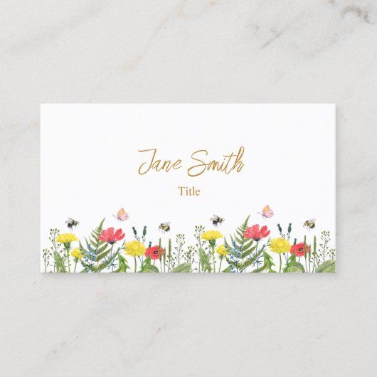 水彩花 名刺 (正面)