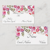 水彩花 名刺 (正面/裏面)