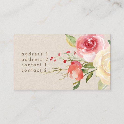 水彩花 名刺 (裏面)