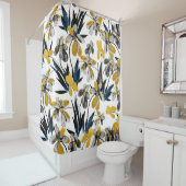 水彩花：夏鮮やか模様。 シャワーカーテン (インサイチュ)