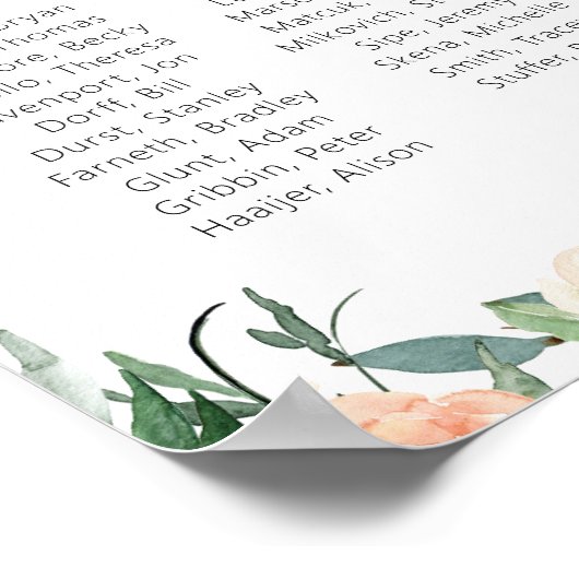 水彩花 学校クラス再会記念 ポスター (角)