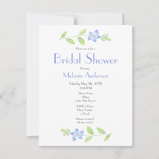 水彩花 招待状 (正面)