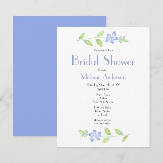 水彩花 招待状 (正面/裏面)