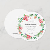 水彩花 招待状 (正面/裏面)