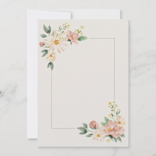 水彩花 招待状 (正面)