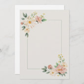 水彩花 招待状 (正面/裏面)