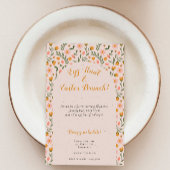 水彩花 春のイースター ブランチ 卵の宝探し 招待状