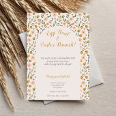 水彩花 春のイースター ブランチ 卵の宝探し 招待状