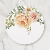 水彩花、書道結婚の感謝 フェイバータグ (裏面)