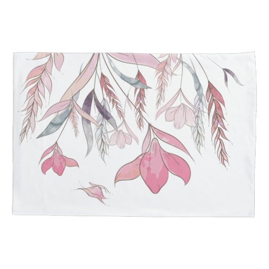 水彩花 枕カバー (裏面)