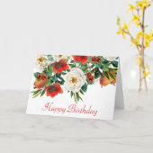 水彩花、果実、果実 カード (黄色い花)