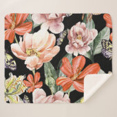 水彩花：牡丹バラユリ シェルパブランケット (正面(横))