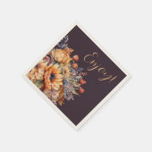 水彩花 – 紫楽しむ- スタンダードカクテルナプキン (角)