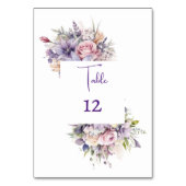 水彩花。結婚式 テーブルナンバー (裏面)