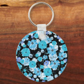 水彩花：繊細なタペストリー キーホルダー (裏面)