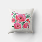 水彩花、花束。2 クッション (裏面)