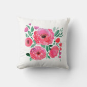 水彩花、花束。2 クッション (正面)