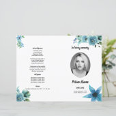 水彩花 |葬儀プログラムテンプレート (スタンド正面)