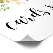 水彩花 – 金箔カードとギフト付き ポスター (角)